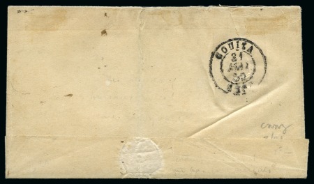 Stamp of France 1849 20c noir oblitéré grille sur lettre de Limeurs
