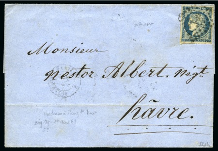 Stamp of France Rare cachet d'ambulant BP1° sur 25c Cérès 