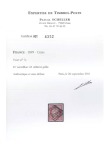 Stamp of France 1849 1F VERMILLON vif obl. grille, bien margé, nuance