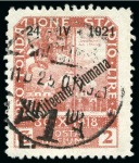 ITALY - FIUME 1921 Costituente Fiumane 2L & 5L with overprint letterset ERRROR