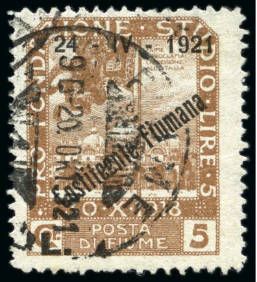 ITALY - FIUME 1921 Costituente Fiumane 2L & 5L with overprint letterset ERRROR