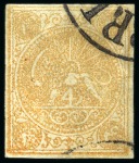 1876 Four Krans ochre, type D, used, good margins, very fine, cert. Persiphila (Persiphila $750)