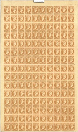 1861 Paris Print 2L Bistre in complete sheet of 15