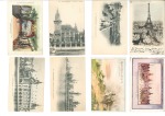 1900 Paris Exposition group of 37 postcards with v