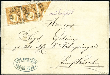 Stamp of Hungary SZIGETVAR HALBIERUNG - UNIKALER BRIEF

2Kr Kupfe