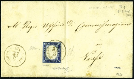 1859 (27 August) Complete folded letter franked wi