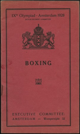 1928 Amsterdam: Boxing Regulations in English, 21 