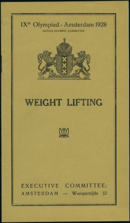 Stamp of Olympics 1928 Amsterdam: Weight Lifting Regulations in Engl