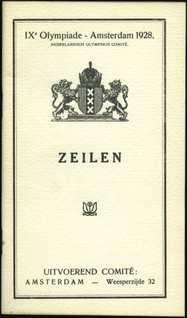 Stamp of Olympics 1928 Amsterdam: Sailing Regulations in Dutch, 36 p