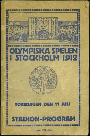 1912 Stockholm: Official Stadium Programme, 11th J