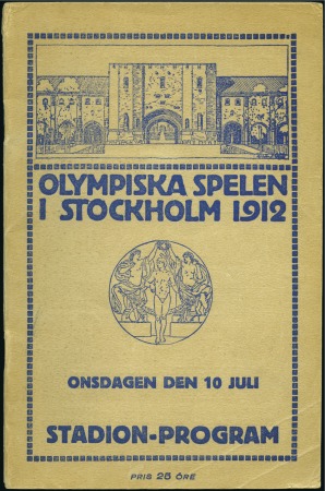 1912 Stockholm: Official Stadium Programme, 10th J