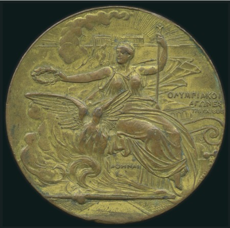 Stamp of Olympics 1896 Athens participation medal for Officials, 50m