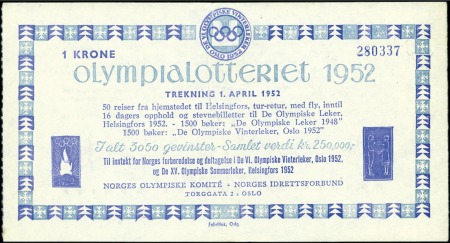 Stamp of Large Lots and Collections LOTTERY TICKETS: 1924-98, An attractive valuable &