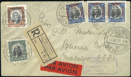 Stamp of Chile 1929 (Jul 17) First Air Service between Chile and 