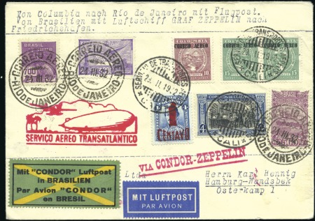Stamp of Colombia 1932 Graf Zeppelin First South America Flight, ret