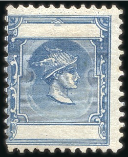 Stamp of Crete 1897 Baquet unadopted essay in blue showing Hermes