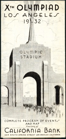 1932 Los Angeles: Group of 11 visitors guides, map