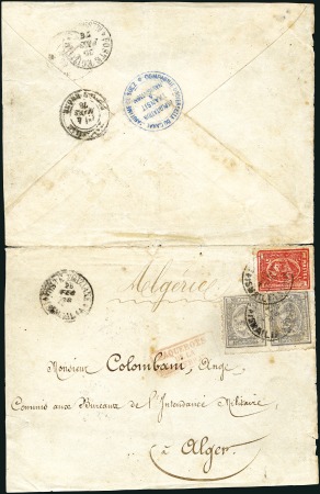 Stamp of Egypt » Egypt Suez-Canal Company 1878 (Feb 25) Envelope sent from Ismailia to Alger