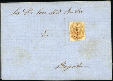 Stamp of Colombia 1859 Folded cover to Bogota franked by 1859 10c du