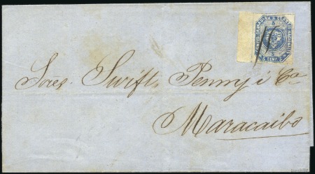 Stamp of Colombia Important First Issue Cover to Venezuela

1859 F