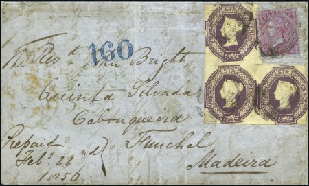 1856 Folded entire letter from Bishops-Castle to M