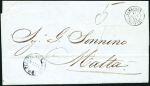 1844-49, Two stampless covers, both disinfected