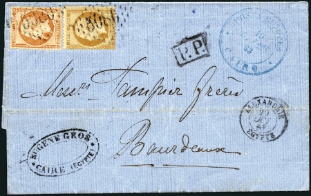 1863 (Oct 19) Entire from Cairo to Bordeaux, sent 