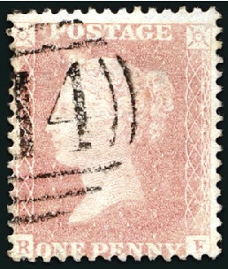 1d Pale Rose pl.55 RF with neat numeral cancel, ve