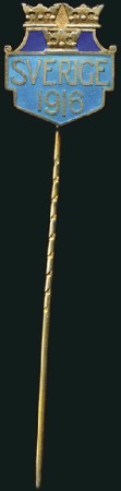 Swedish fund raising stick-pin, 16x18mm, hallmarke