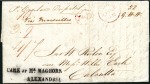 Stamp of Egypt » Private Carriers and Forwarding Agents 1838 Folded entire from London via Marseille to Ca
