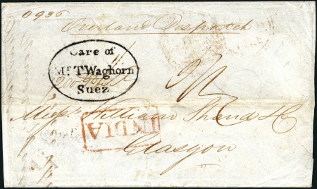 1839 Large part folded cover (missing side flaps) 