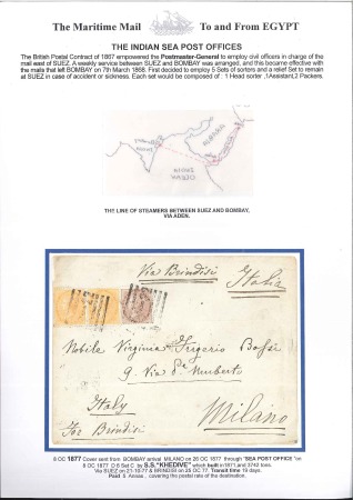 Stamp of Egypt » Indian Post Offices 1877-1908, Attractive group of 27 covers & cards n