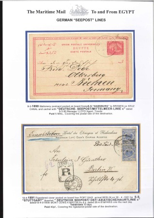Stamp of Egypt » German Post Offices 1890-1911, Attractive group of 14 covers & cards n