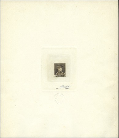 1931-32 Roi Albert 1er avec képi, essai du coin dé