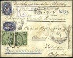 HANKOW: 1903 Cover registered to Belgium, franked 