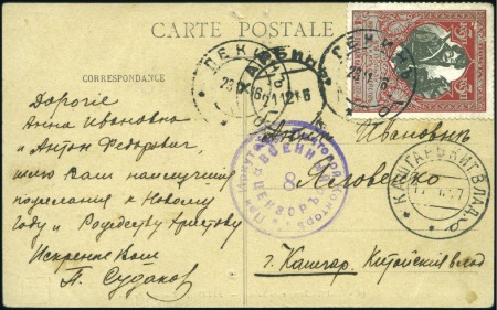 PEKING: 1916 Picture postcard to Kashgar (SINKIANG