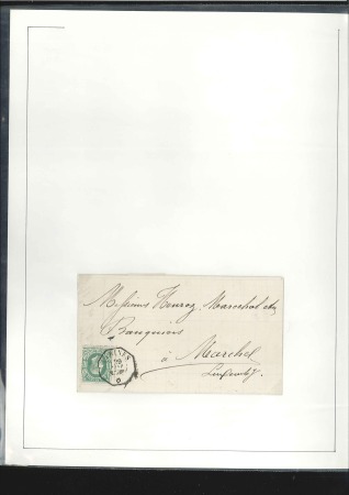 Stamp of Belgium » Belgique. 1869-83 Nouveaux types et nouvelles valeurs - Émission 10c vert, très bel ensemble de 47 lettres en 2 vol