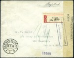 KALGAN: 1916 Cover registered to the USA, franked 