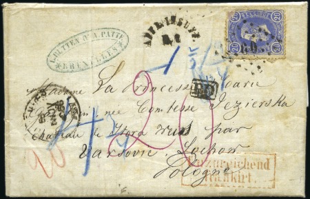 Stamp of Belgium » Belgique. 1869-83 Nouveaux types et nouvelles valeurs - Émission 20c bleu (déf.) sur lettre de Bruxelles novembre 1