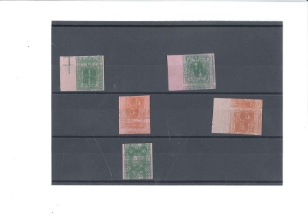 Stamp of Belgium » Belgique. 1869-83 Nouveaux types et nouvelles valeurs - La Genèse Épreuve de la planche en double impression : 1c su