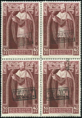 1933 Série Cardinal Mercier de 1932 avec surcharge
