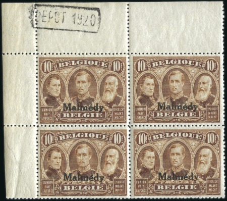 1920 Timbres-poste de 1915-19 avec surcharge "Malm