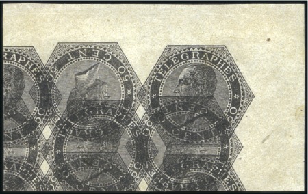 1866 Léopold 1er, 50c noir, épreuve collective mal