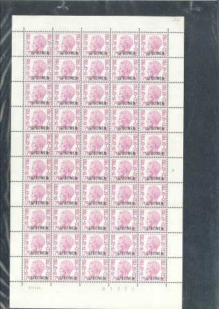 1975 Type Elström, 7F50 lilas-rose avec surcharge 