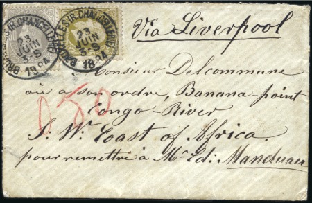 1884 Courrier rentrant: Enveloppe de Bruxelles pou