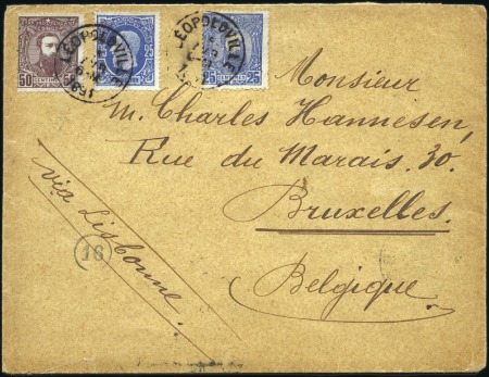 Stamp of Belgian Congo » 1886 Léopold II Rare Affranchissement Mixte

25c bleu ensemble a