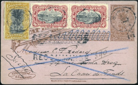 1910 "Bilingues" 10c carmin (2) et 15c ocre sur en