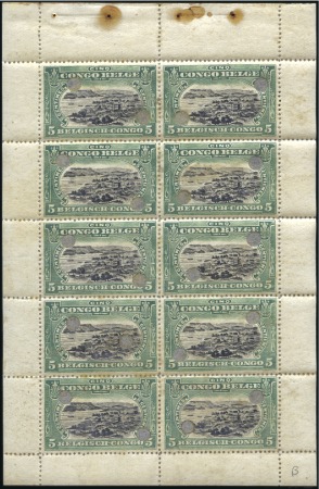 1915 "Bilingues modifiés" 5c vert, 10c carmin, 15c
