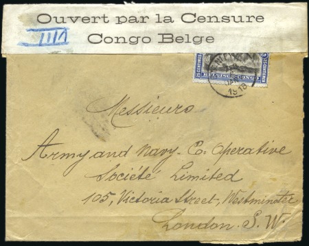 1915 "Bilingues modifiés" 25c bleu sur enveloppe c
