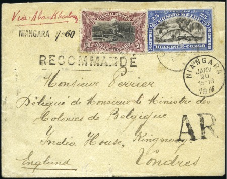 1915 "Bilingues modifiés" 25c bleu et 50c brun lil